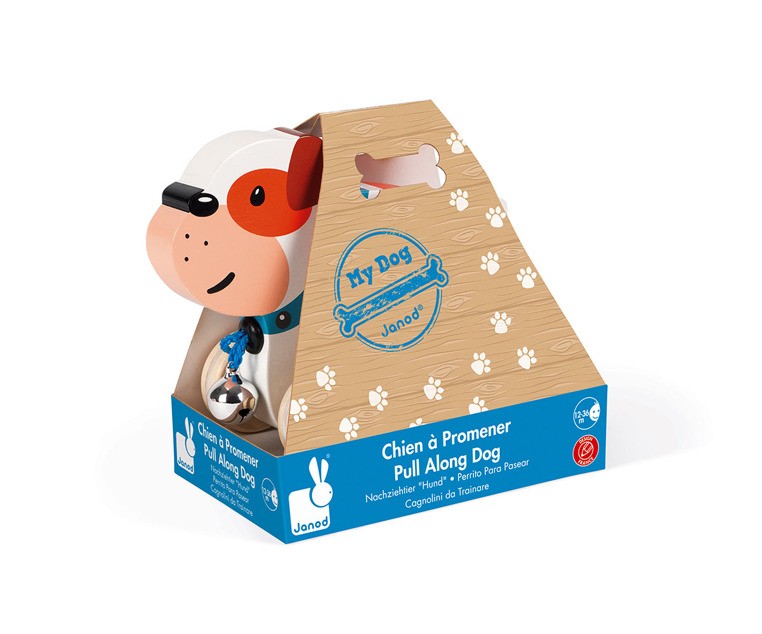 Janod, Piesek drewniany do ciągnięcia Bulldog