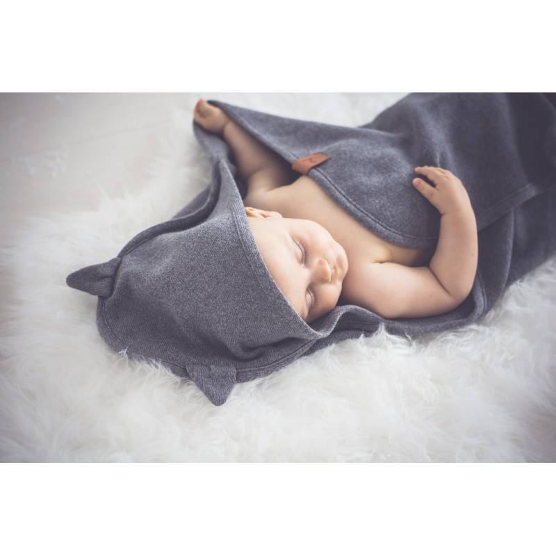 Effii Kocyk Kaszmirowy z Uszkami Grafitowy 0+