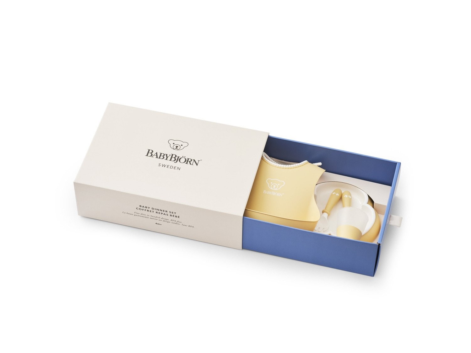 BABYBJORN Zestaw obiadowy Powder Yellow 4m+