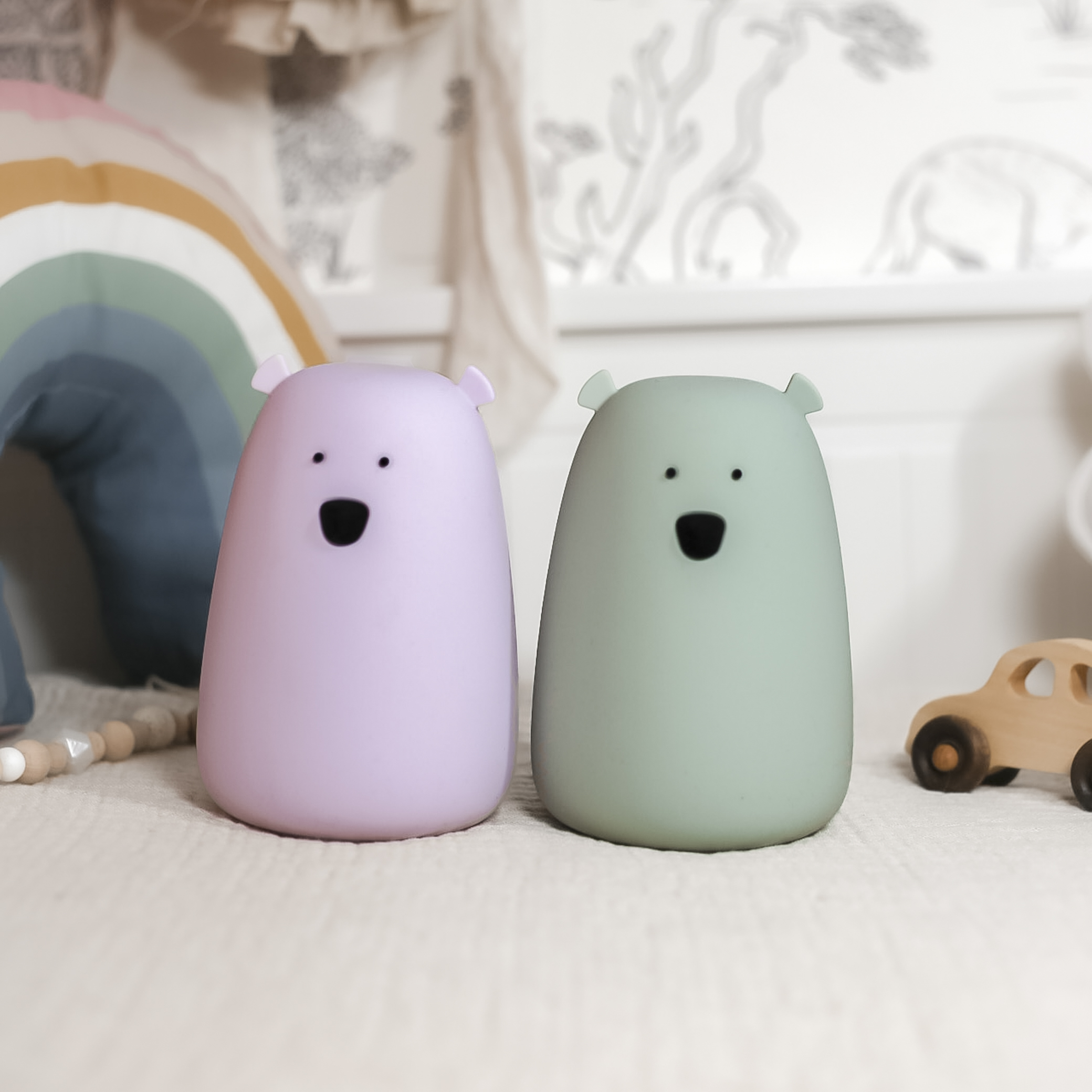 Rabbit&Friends Lampka Miś Lawenda Duży Silikon 0+