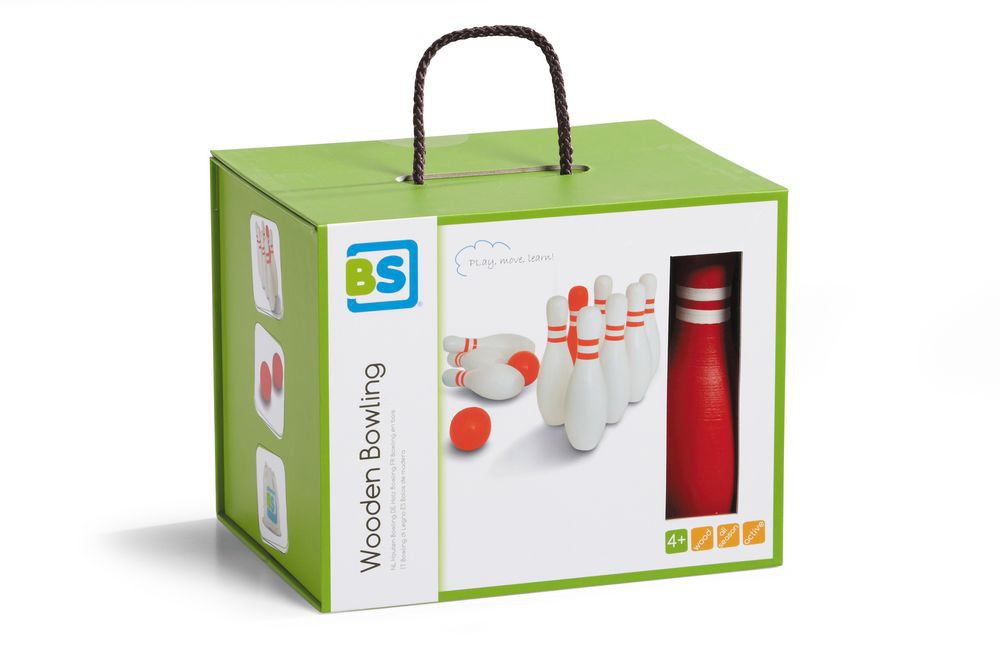 BS Toys Kręgle Biało-Czerwone 18cm 4+