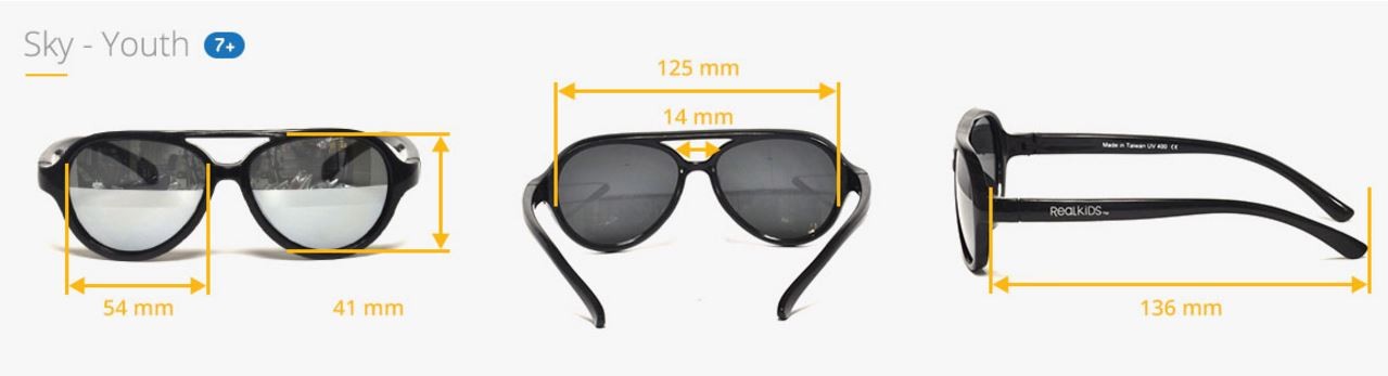 Real Kids Okulary Przeciwsłoneczne Sky 7-10 lat Aqua