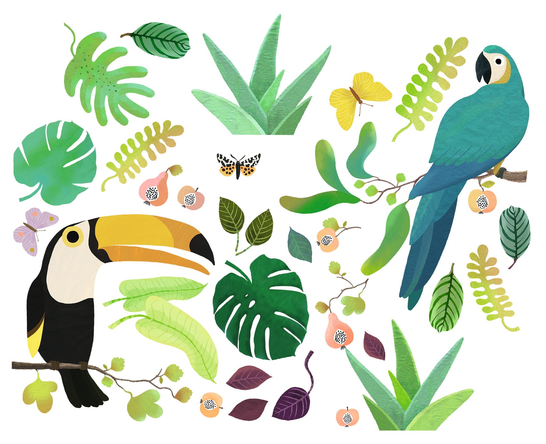 Djeco Naklejki na okno Dżungla 3+