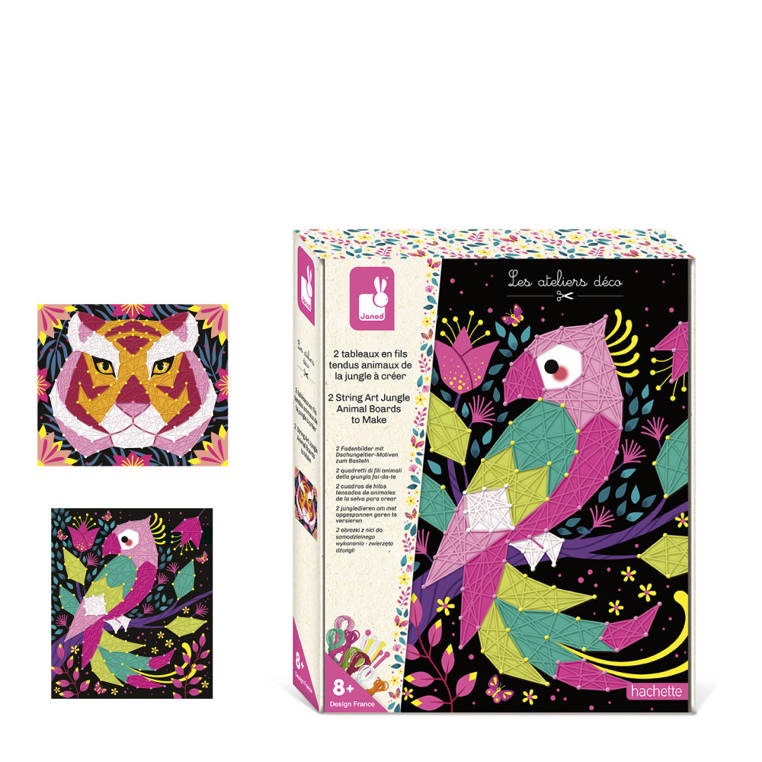 Janod Zestaw Kreatywny String Art Zwierzęta 8+