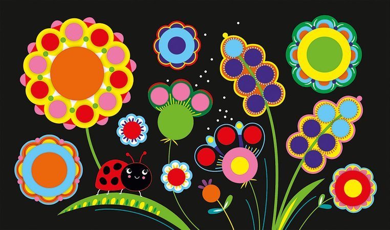 Janod Zestaw kreatywny Okrągłe naklejki Wiosna 3+