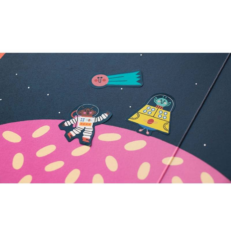 Londji Naklejki Wielorazowe Kosmos 150 el 3+