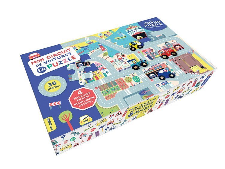 Auzou Puzzle Duże Miasto z Autkami 3+