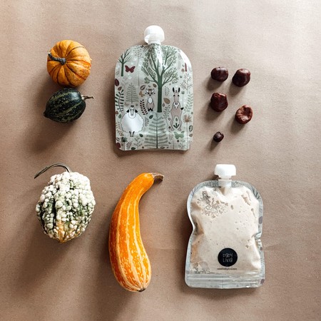 Baby Livia Wielorazowe Saszetki na Pokarm Forest 6szt 6m+