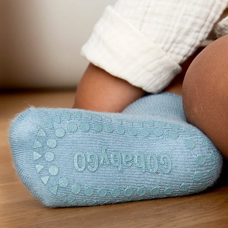 GoBabyGo Skarpetki Antypoślizgowe Dusty Blue 6-12 m-cy