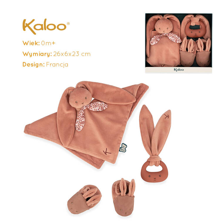 Kaloo Zestaw Prezentowy 3w1 Królik Ceglany 0+