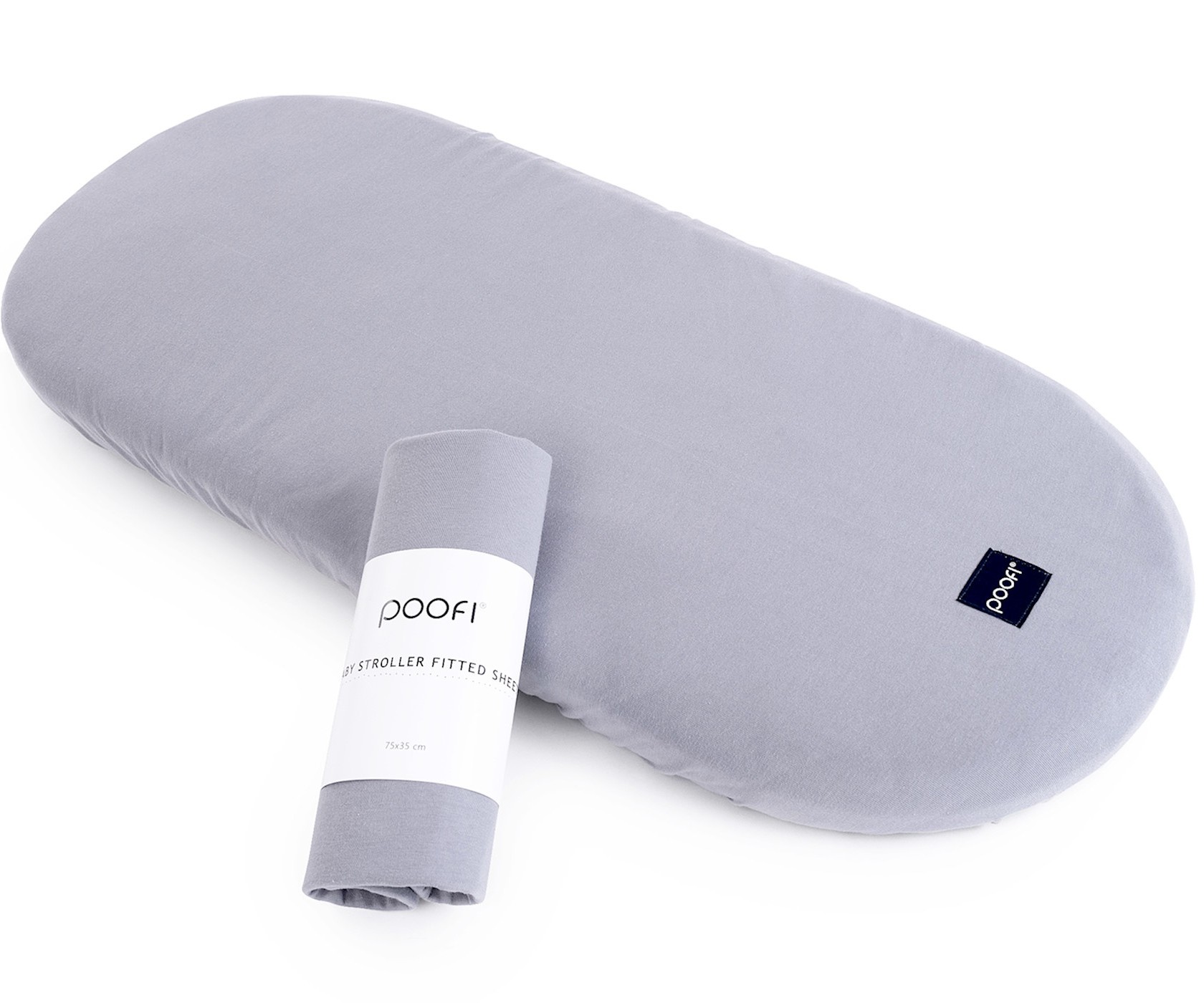 Poofi Prześcieradło do gondoli Organic - popiel 35x75 cm