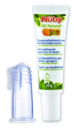 Nuby Naturalny żel do ząbkowania z nakładką masującą 4-24 m