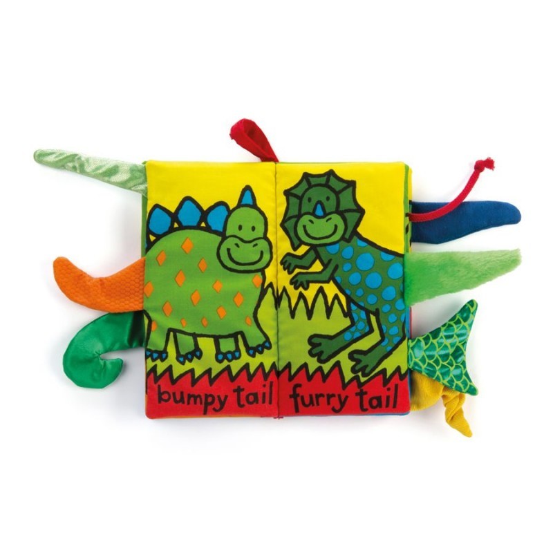 Jellycat, książeczka Dino z ogonkami