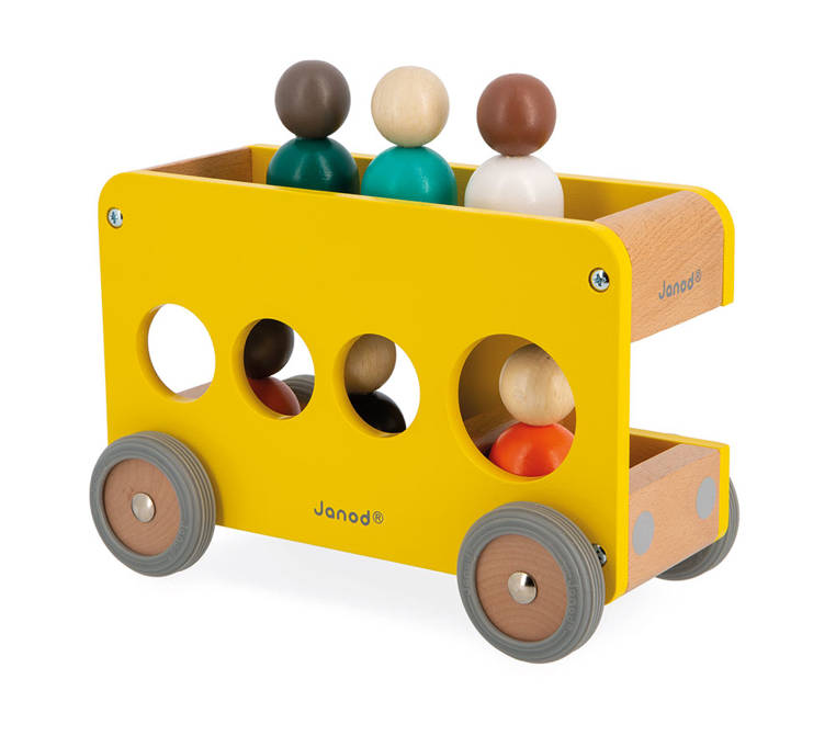 Janod Autobus Szkolny Drewniany 2+