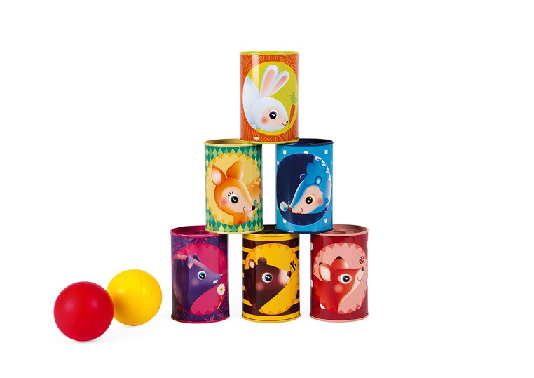 Janod Gra Zbijanie Puszek Las 3+