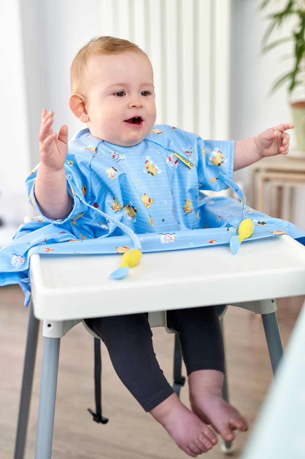 BIBaDO, Wodoodporny śliniak z krótkim rękawem BLW Duck Pool Party