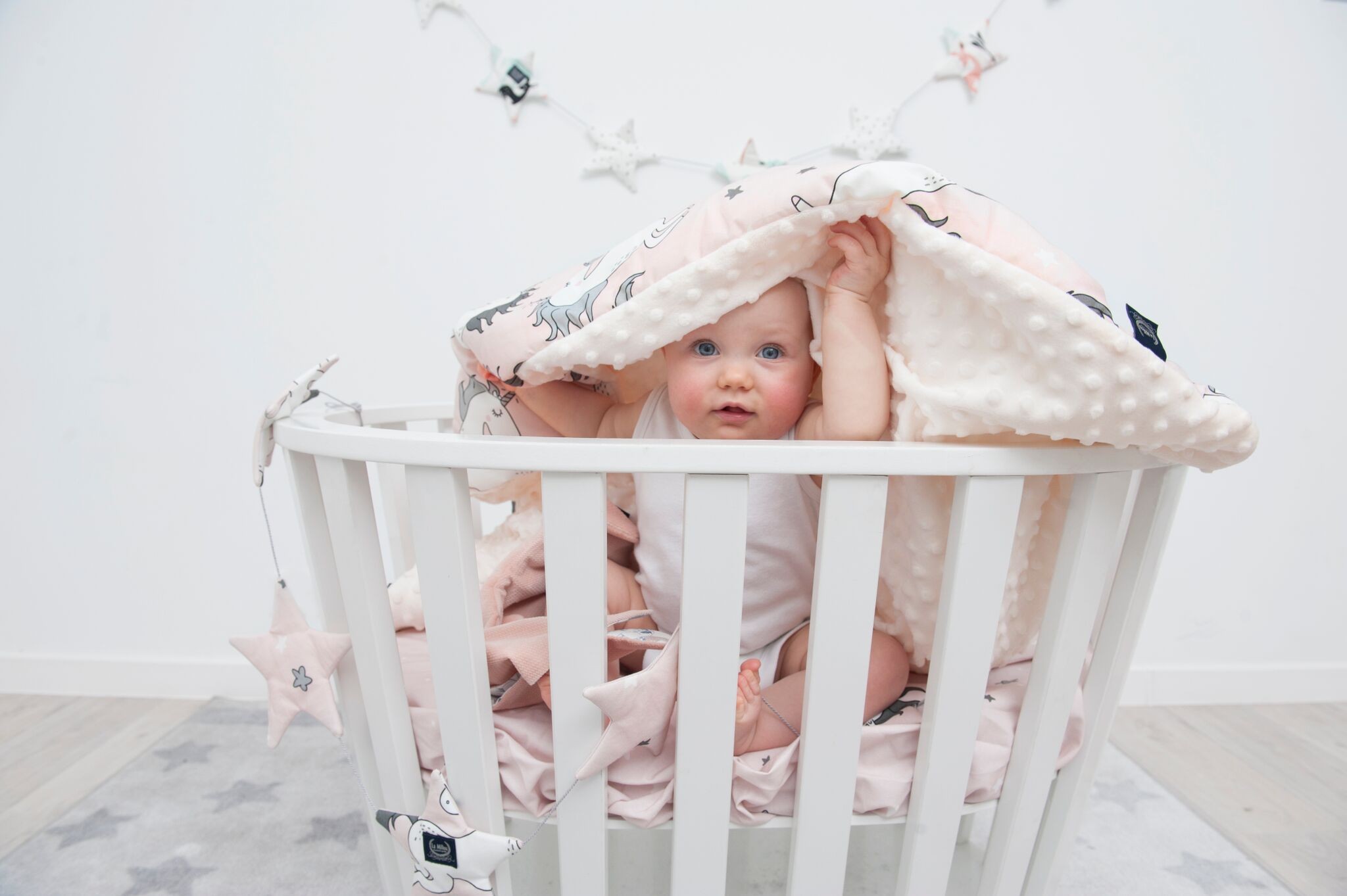 La Millou, Kocyk niemowlaka - Unicorn Sugar Bebe - Ecru