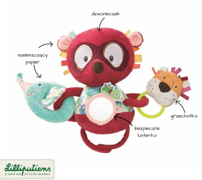 Lilliputiens Lemur Georges Zabawka do wózka 0+