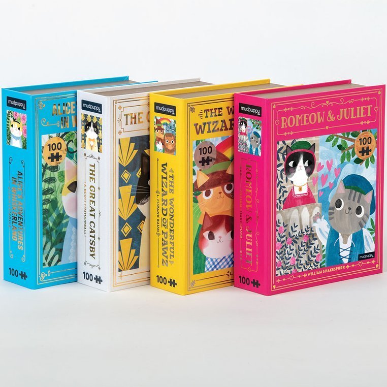 Mudpuppy Puzzle Książka Romeomiau i Julia 100el 6+