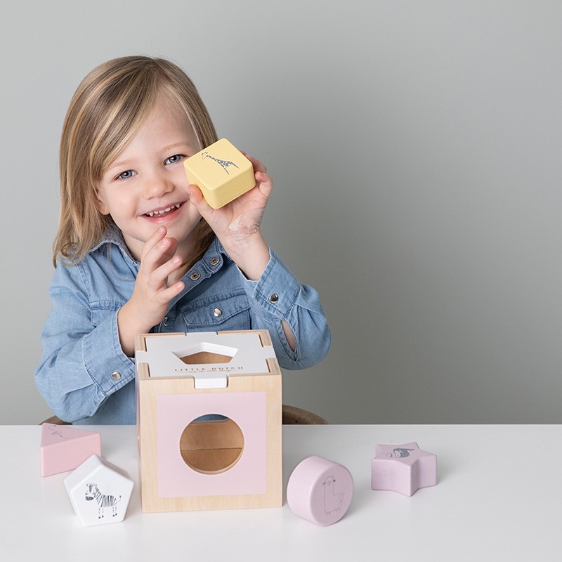 Little Dutch Sorter Kształtów Zoo Róż 12m+