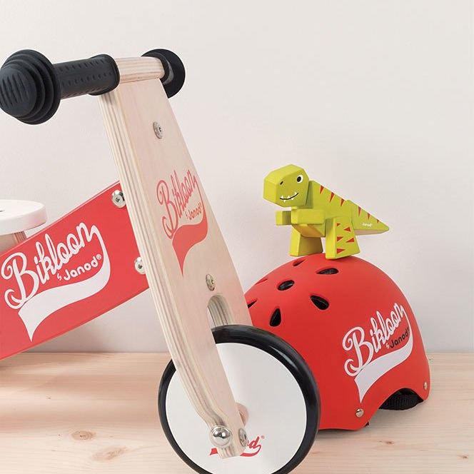 Janod Kask Ochronny Czerwony 3-6 lat