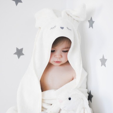 Samiboo Ręcznik Bambusowy Kapturek Króliczek Kremowy 80x80