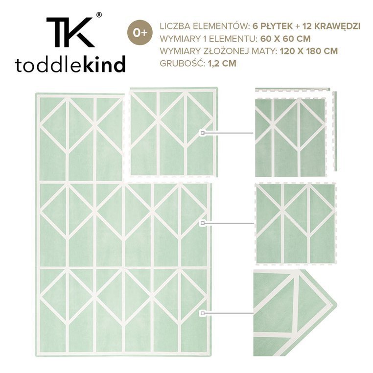 Toddlekind Mata Piankowa Puzzle Nordic Neo Matcha Green