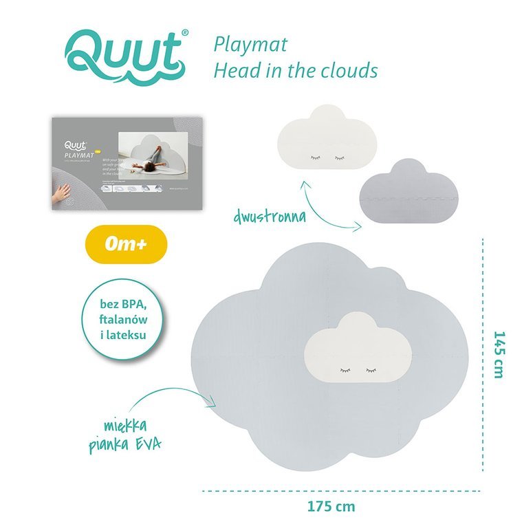 Quut Mata Piankowa Chmurka Playmat Pearl Grey 0+