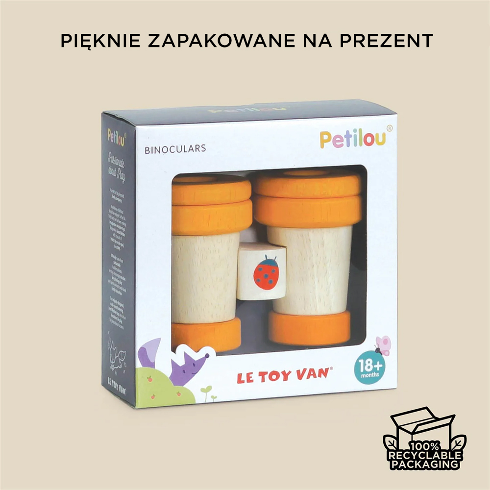 Le Toy Van Drewniana Lornetka Kalejdoskop Sensoryczna 18m+