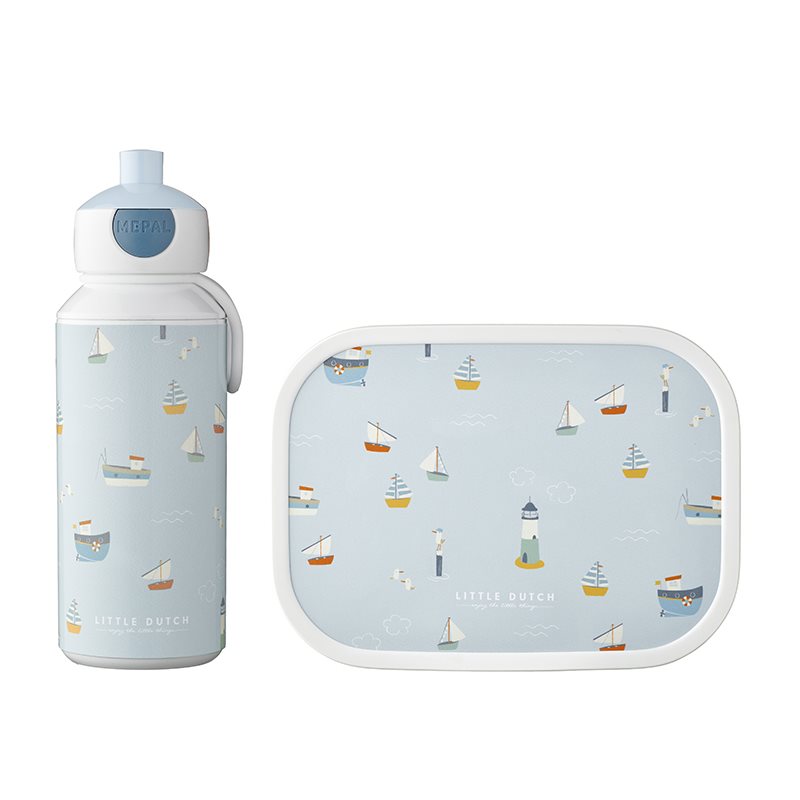 Little Dutch,  Zestaw lunch box  i bidon  Sailors Bay