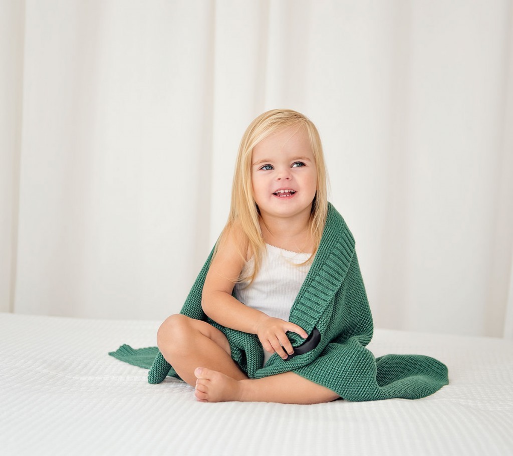 Lullalove Koc Bambusowy Butelkowa Zieleń 80x100cm