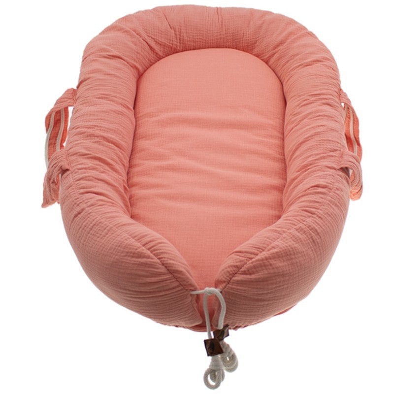 Hi Little One Kokon Niemowlęcy Muślinowy Salmon 0+