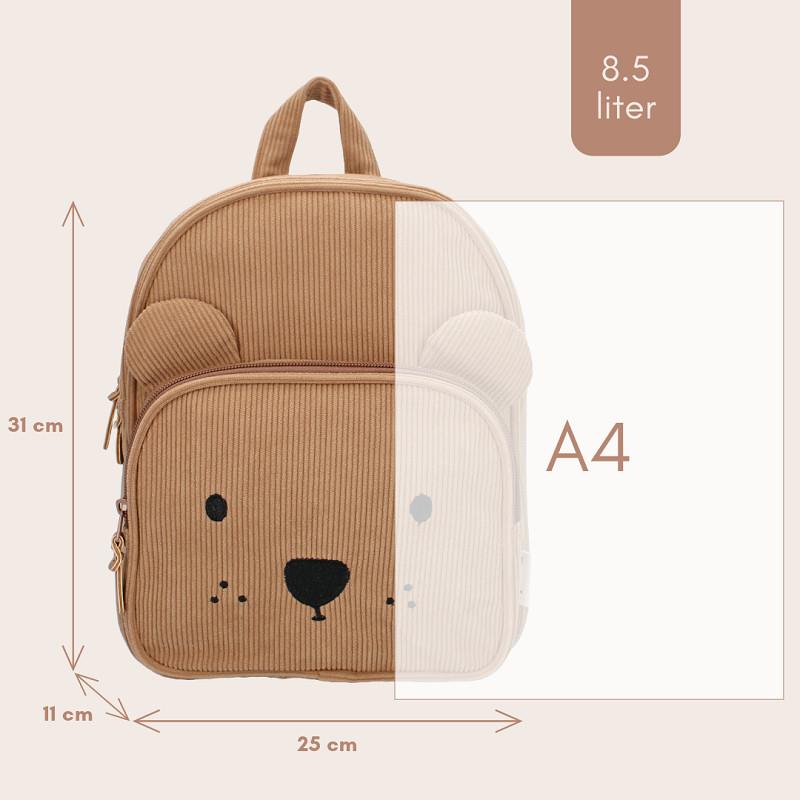 KIDZROOM Plecak dla dzieci Beary Excited Brown 