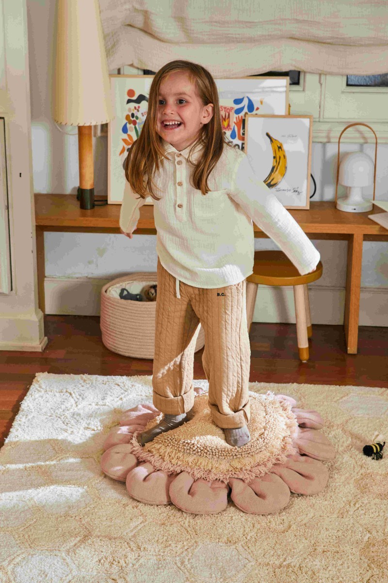 Lorena Canals Poduszka podłogowa Pink Daisy, Planet Bee 140×80