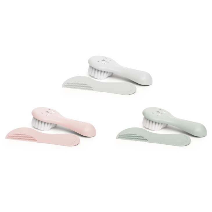 Suavinex Zestaw Szczotka i Grzebień HYGGE Różowy