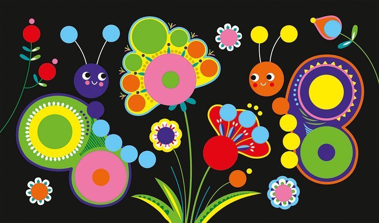 Janod Zestaw kreatywny Okrągłe naklejki Wiosna 3+