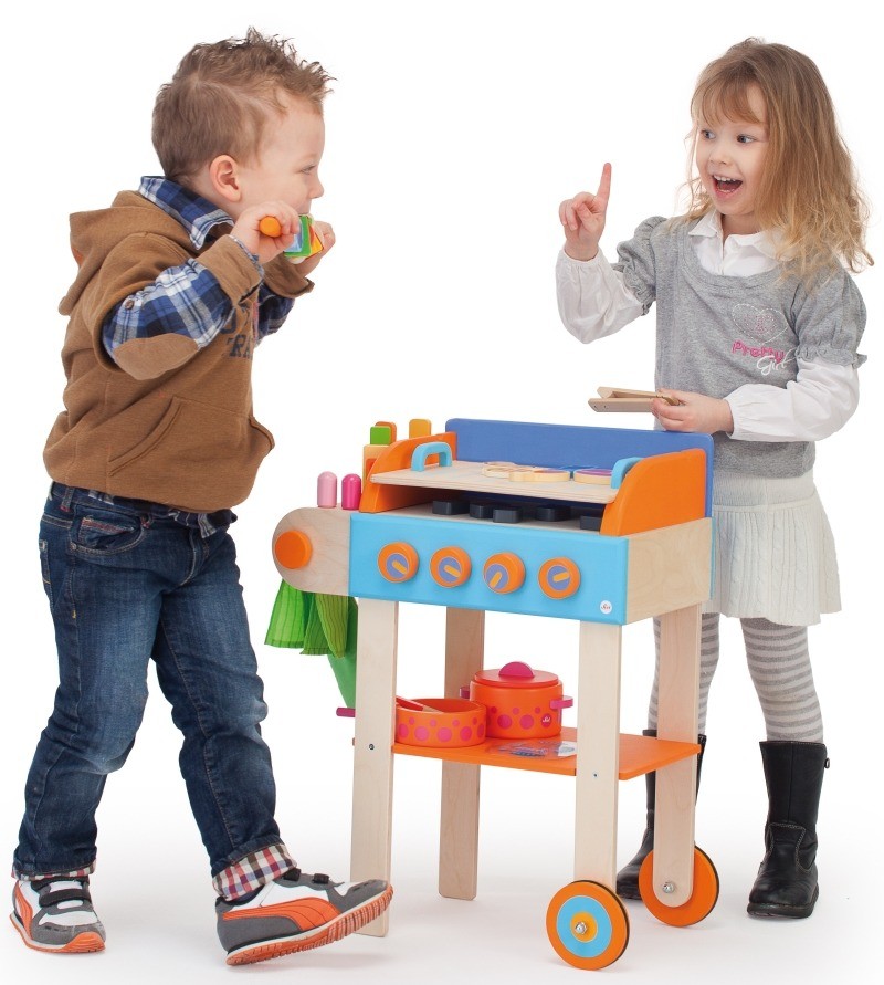 Sevi Grill i Kuchenka 2w1 Drewniany 48el 3+