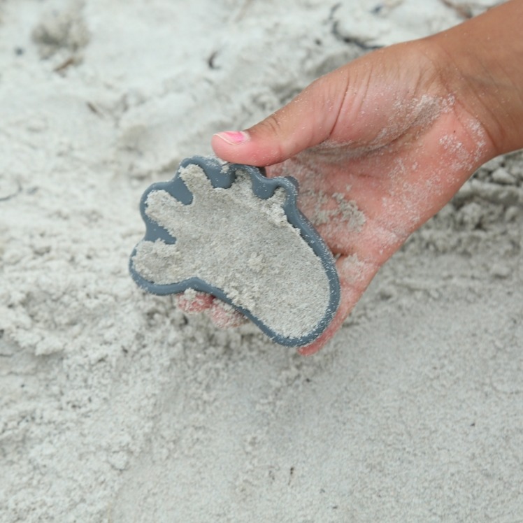 Scrunch Silikonowe Foremki do Piasku 4 szt. Pastelowy Żółty 12m+