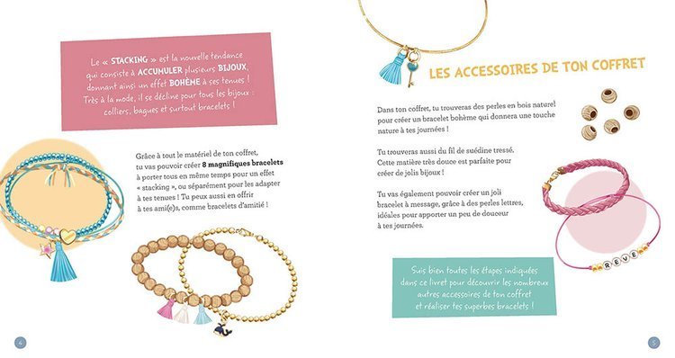 Auzou Zestaw Bransoletek DIY Boho Pastel 7+