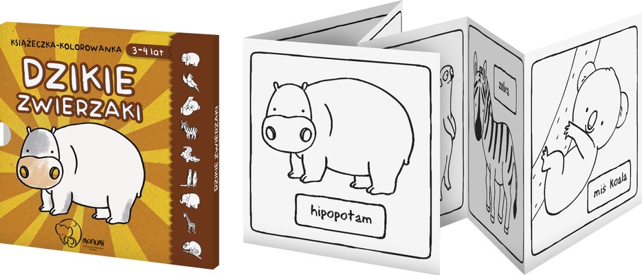 Książeczka Kolorowanka Dzikie Zwierzaki 3+ | Edukacja