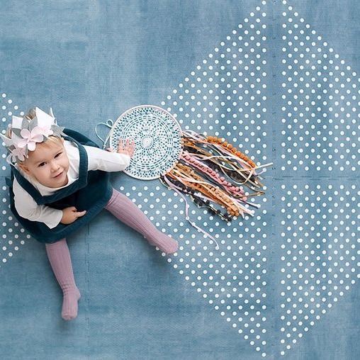 Toddlekind Mata Piankowa Puzzle Earth Marine Blue 0+ | Fabryka Wafelków