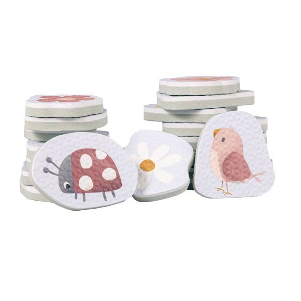 Little Dutch, Puzzle piankowe do kąpieli Flowers & Butterflies