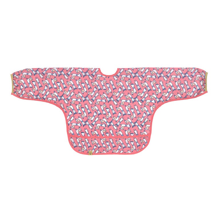 Lassig Śliniak z długim rękawem Glama Lama coral 12-36m