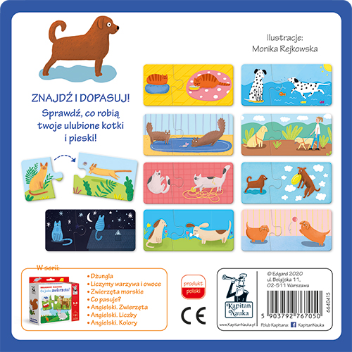 Kotki, pieski Układanki malucha Kapitan Nauka