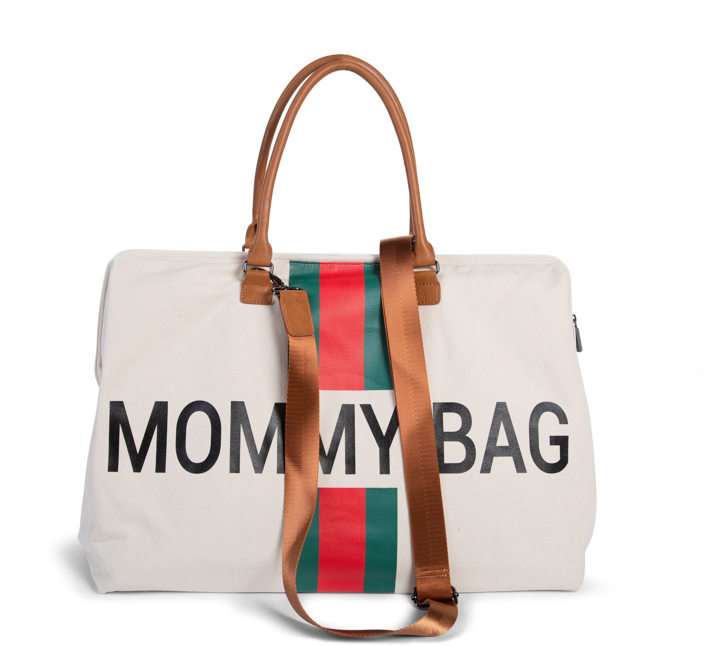 Childhome Torba Mommy Bag Paski Beżowa | Torba dla Mamy