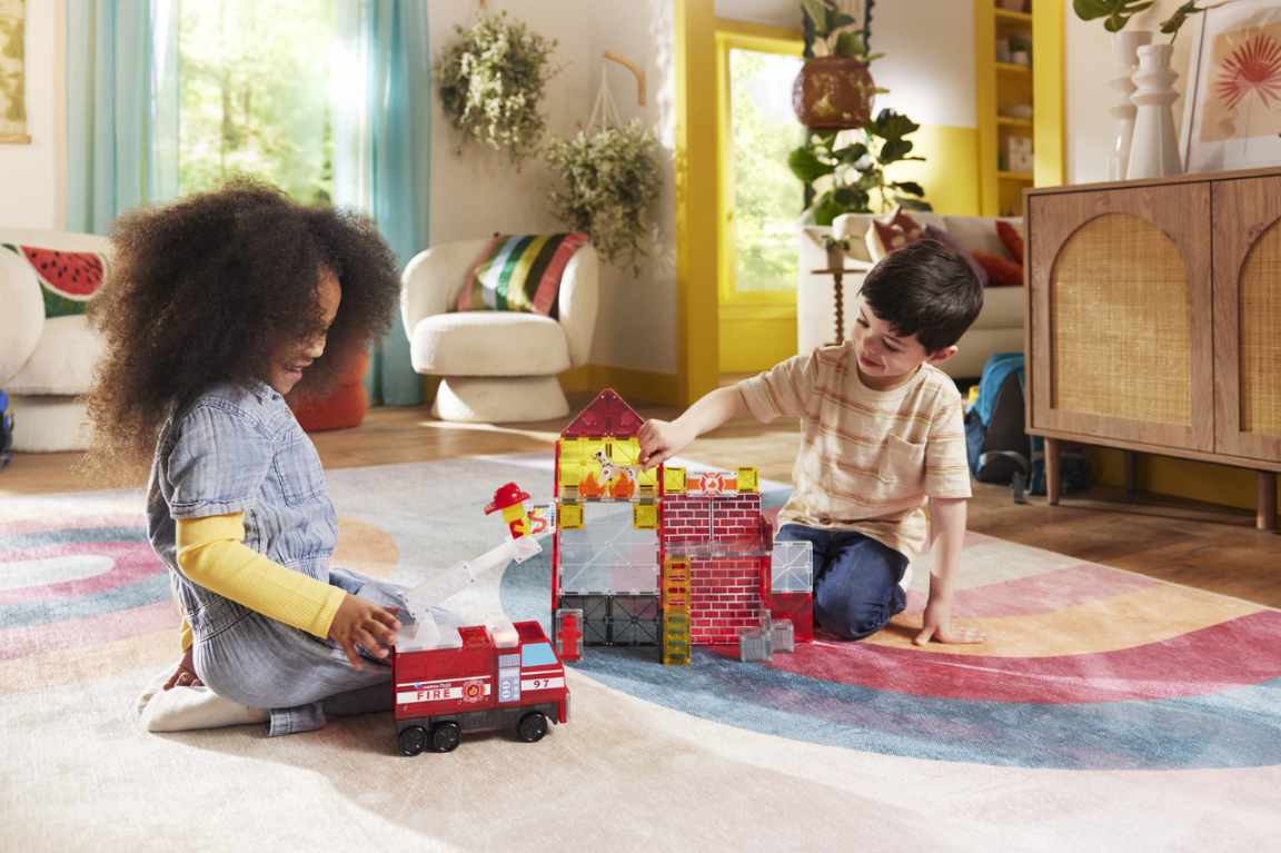 Magna-Tiles Klocki Magnetyczne Stacja Strażacka 50el 3+