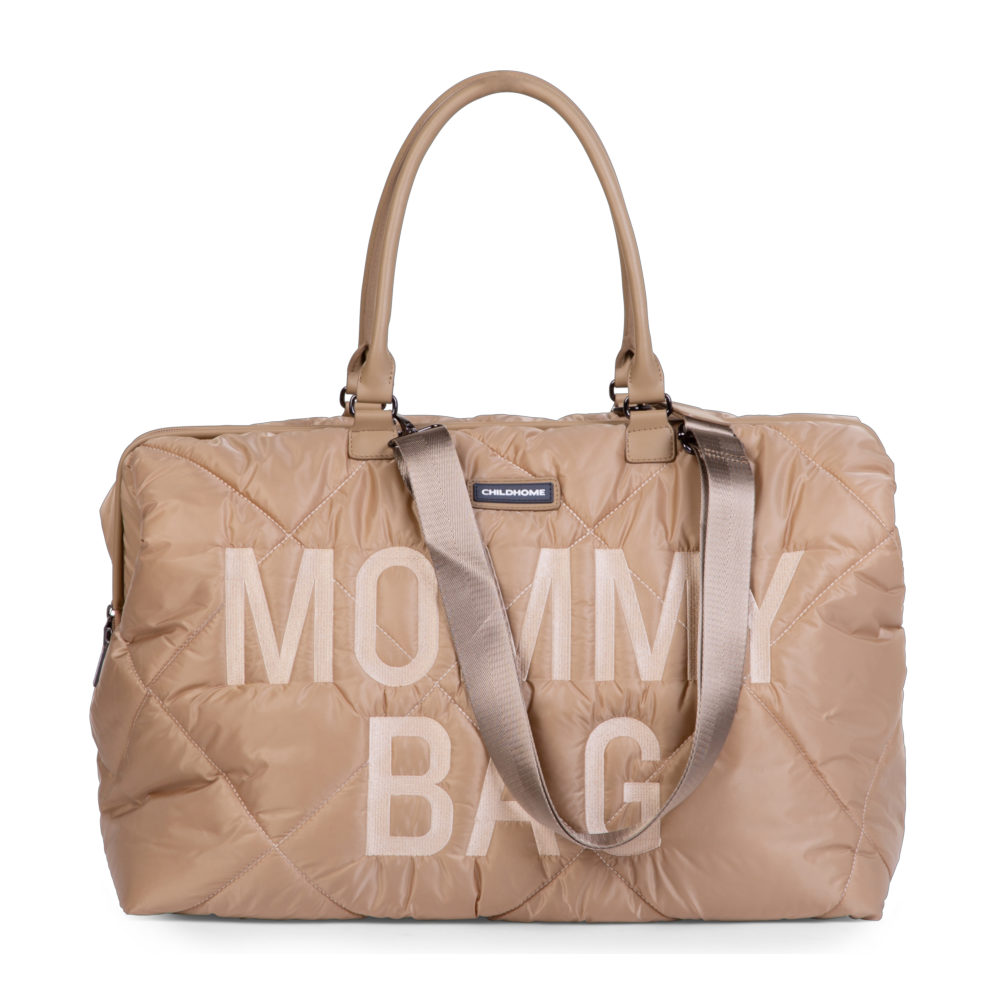 Childhome Torba Mommy Bag Pikowana Beżowa | Organizer