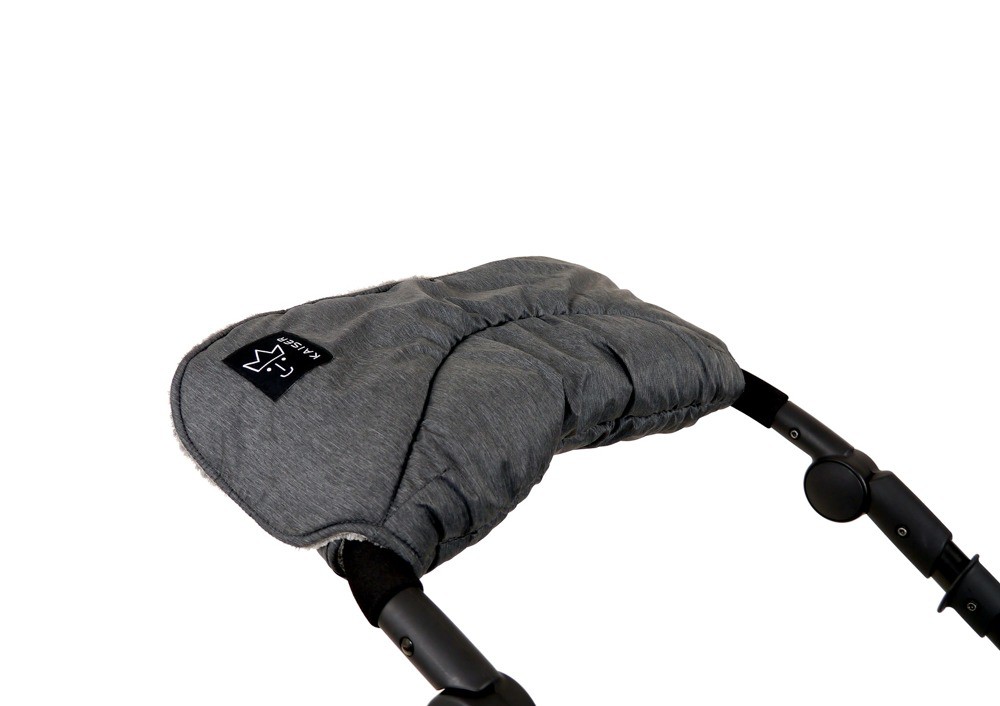 Kaiser Mufki do wózka ALASKA MELANGE ciemnoszare podwójne