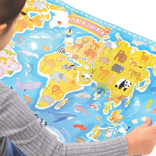 Czuczu Puzzle Mapa świata zwierzęta 60el 4+