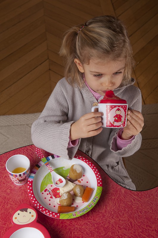 Zestaw obiadowy Czerwony Kapturek 4 szt. 18m+